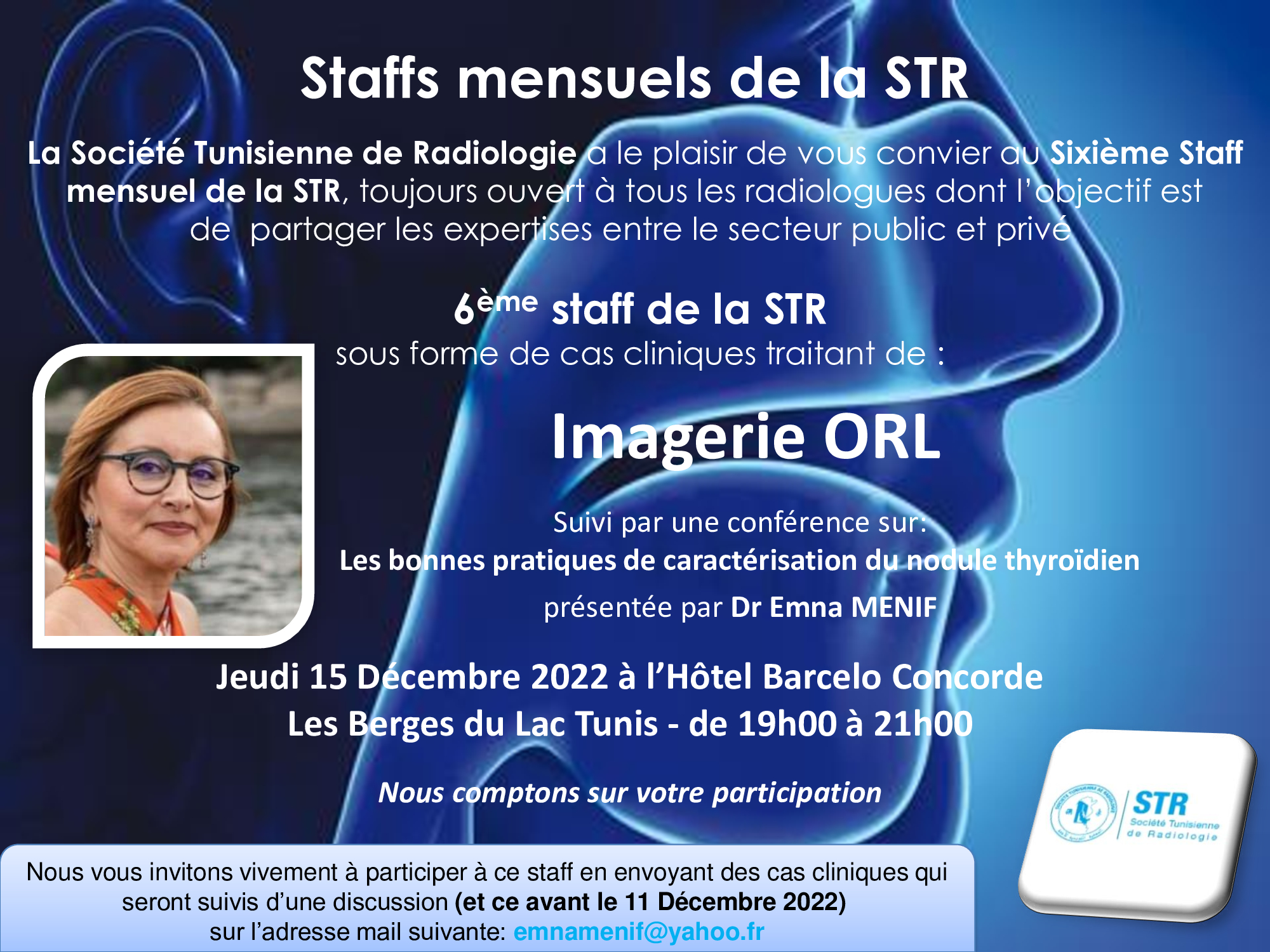 Affiche — 6ème Staff de la STR : Imagerie ORL